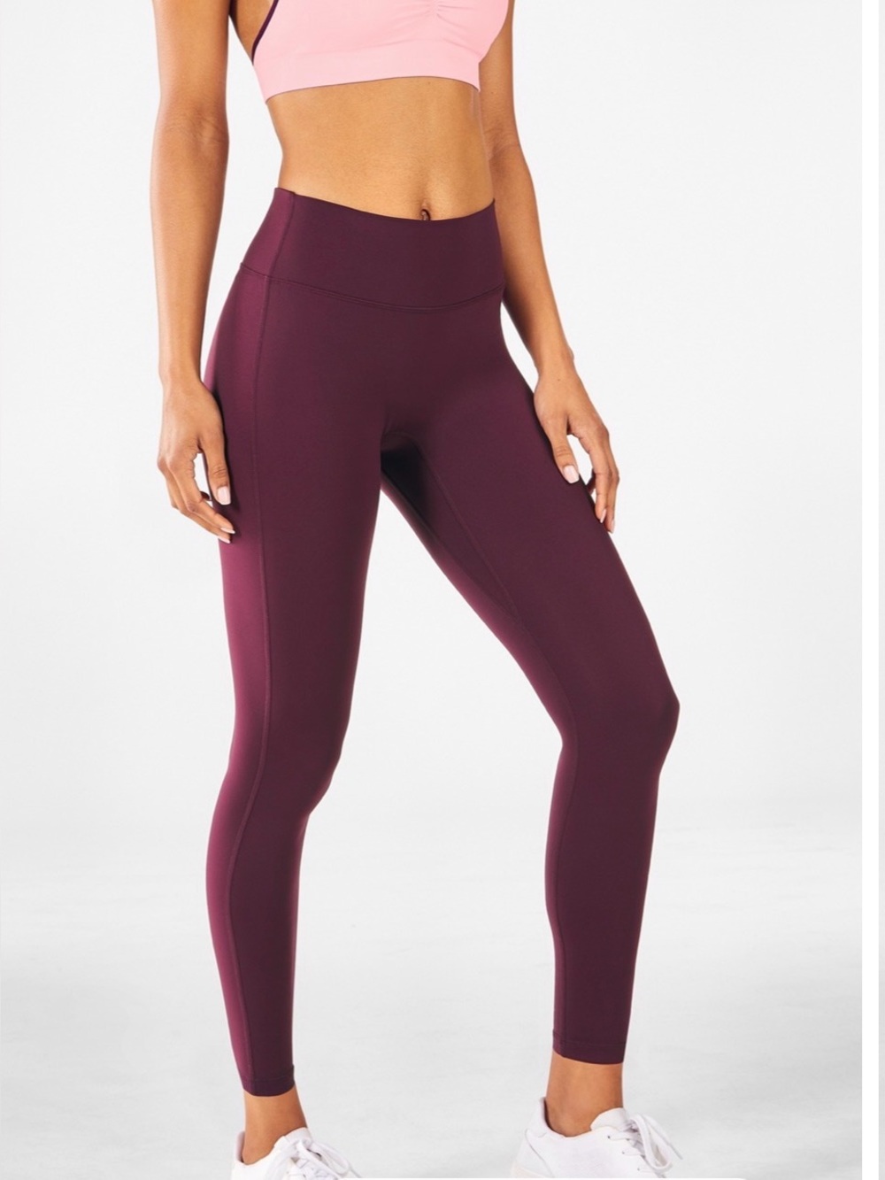 Fabletics Trinity Motion 365 High-Waisted Pocket Burgundy Legging Size Small